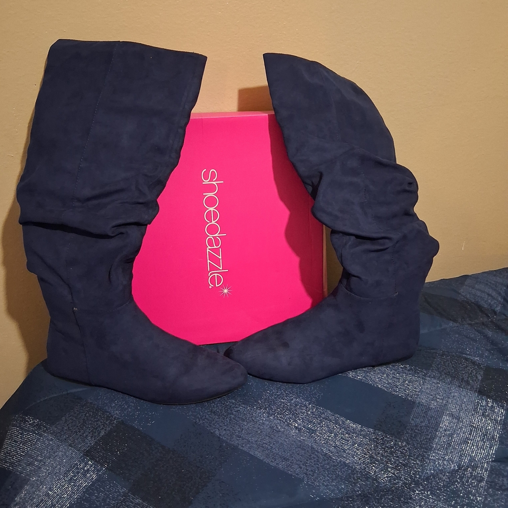 Shoe Dazzle Women's Navy Boots